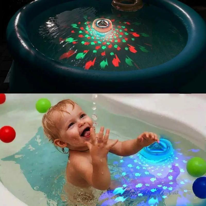 LED Wasserdichte Badewannenleuchte RGB Bunte Schwimmbad Dekoration Lichter Kleiner Fisch Projektion Badelicht Projektor Geschenke