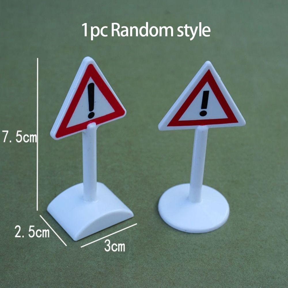 Road Block Dollhouse Speed Limit Sign Model Toy Mini Traffic Road Signs  City Street