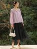 Feiyuan Women's Versatile Pleated Mesh Midi Skirt - Early Spring, Breathable, Large Hem, Commuter Style.