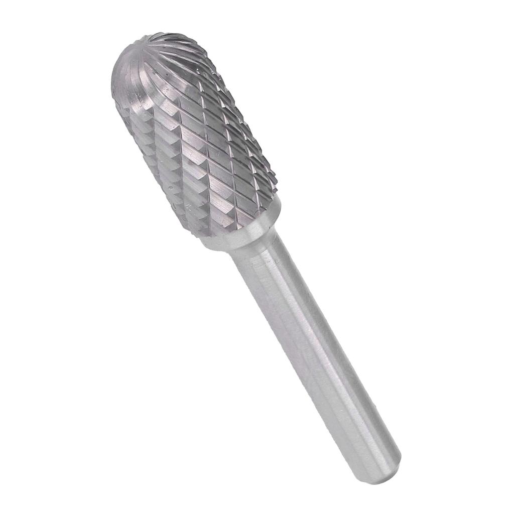 Carbide Burr Heat Treated YG8 High Smoothness Double Slot 6mm/0.2in Handle 12mm/0.5in Diameter Labor