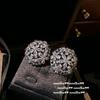 Nvnvthui Meerjungfrauentränen Blume Edelstein Perlenohrringe 18K Gold plattiert, Klavierschwarz Reiche Blume Zirkonohrringe