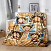 1pc Adventure Monkey D Luffy Soft Throw Blanket Flannel All Season Light Weight Living Room/Bedroom Warm Blanket. M727017