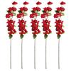 5Pcs Silk Flower Silk Fake Flower Realistic Blooms DIY Simulation Flower Flexible Lifelike Artificial Flower Branch