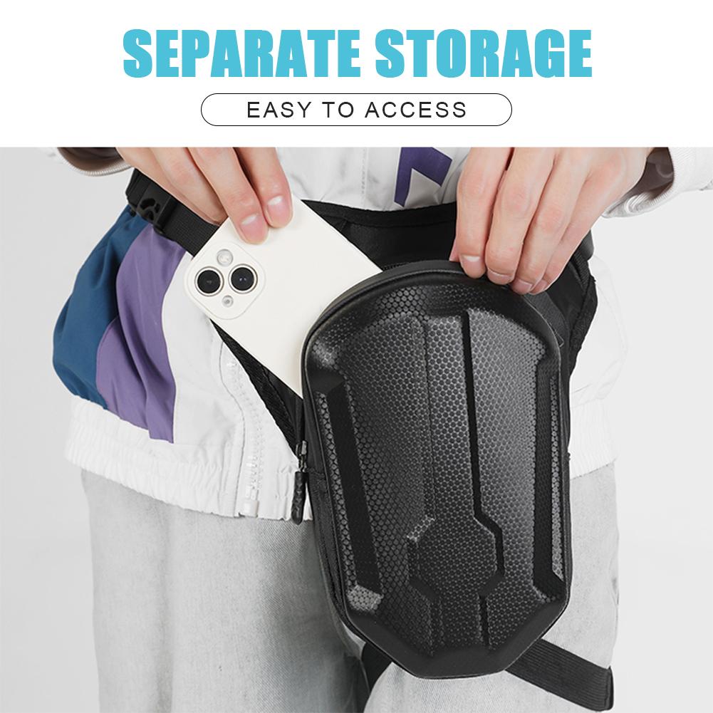 Motorcycle Drop Leg Side Bag Hard Shell Outdoor Casual Waist Bag Multifunctional Mobile Phone Purse Riding Accessories