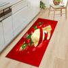 Merry Christmas Kitchen Mat Soft Thickened Kitchen Floor Mat Waterproof Non-slip Oil-proof Floor Mat Runner Rug