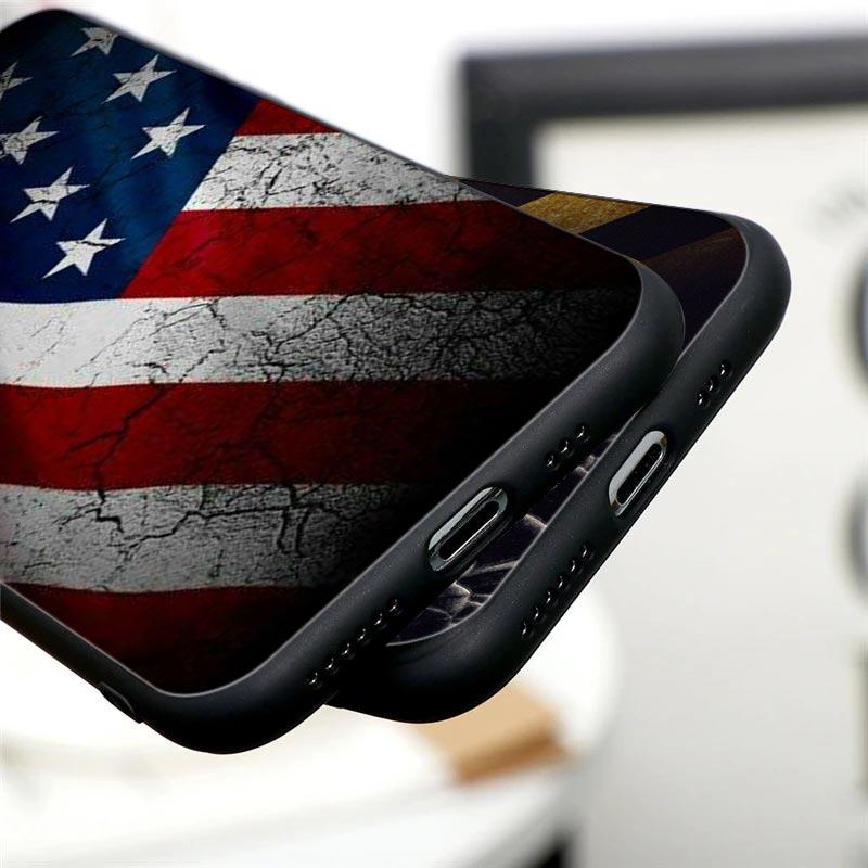 Custodia per Telefono Bandiera Americana USA Stella a Cinque Punte Per Apple iPhone 16 15 14 13 12 11 Pro Max XR XS Max 7 8 Plus SE2 Cover Posteriore
