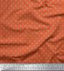Soimoi Japan Crepe Satin Fabric Dot & Leaves Small Motif Shirting Print Fabric by the Metre 42 Inch