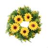 Artificial Wreath, Floral Garland Decorative Outdoor Summer Front Door Wreath for Home Decor Wedding