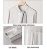 Women's Spring Ribbon Silk Blouse - Long Sleeve, Mid-Length, Slim Fit, Solid Color.