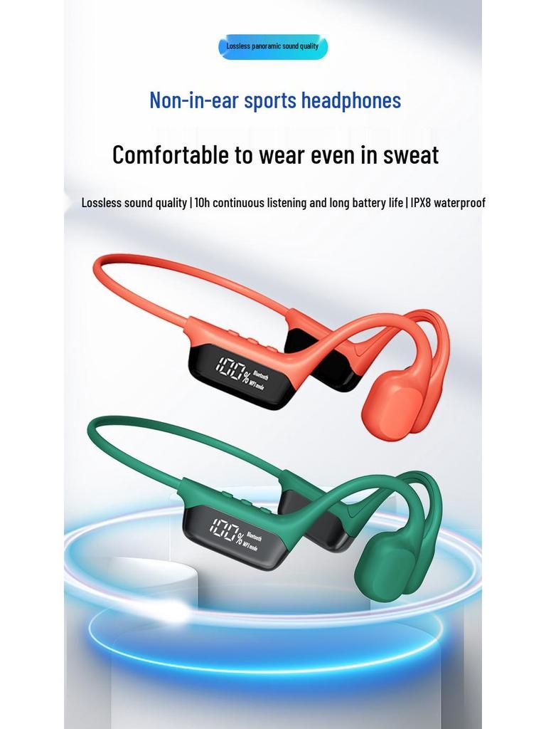 Waterproof S10 Bone Conduction Bluetooth Headphones for Swimming
