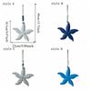 Mediterranean Style Nautical Decor Hanging Ocean Animal Pendants Wooden Starfish Pendants  Bedroom
