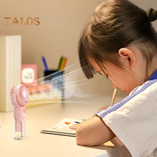 Handheld Fan Water Spray Cooling Fan with 4 Speed Settings Low Noise Rechargeable Battery Operated Misting Fan with Lanyard