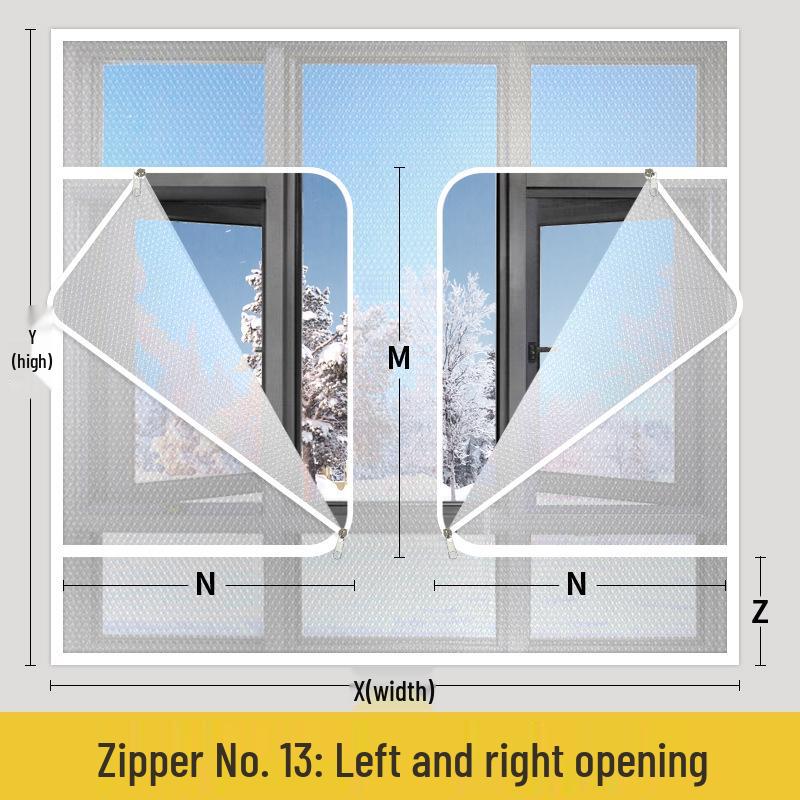 Windproof Winter Window Insulation Film: Cold Protection, Anti-Freeze Plastic Curtain for Balcony