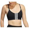 Adidas Solid Color Striped Bra Women Underwear Black HE9065