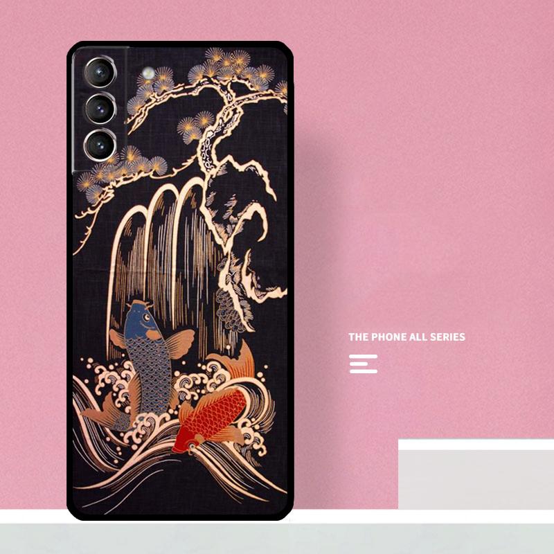 Chinese Koi Fishes Phone Case For Samsung Galaxy S25 S26 Ultra S20 S21 S22 S23 S24 S10 Plus S25 FE Cover Coque