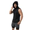 Men's Quick-Dry Hooded Sleeveless T-Shirt for Fitness and Boxing