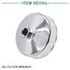 ACROPIX Car Filter Wrench Cap Socket Housing Tool Remover 15 Flutes 93-94mm Silver Tone 1pc