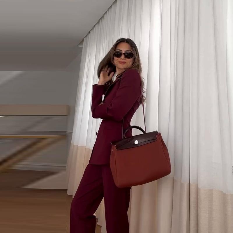 Bürodame Blazer Mantel Hosen Set Damen Einreiher Langarm Mäntel Slim Bleistifthosen