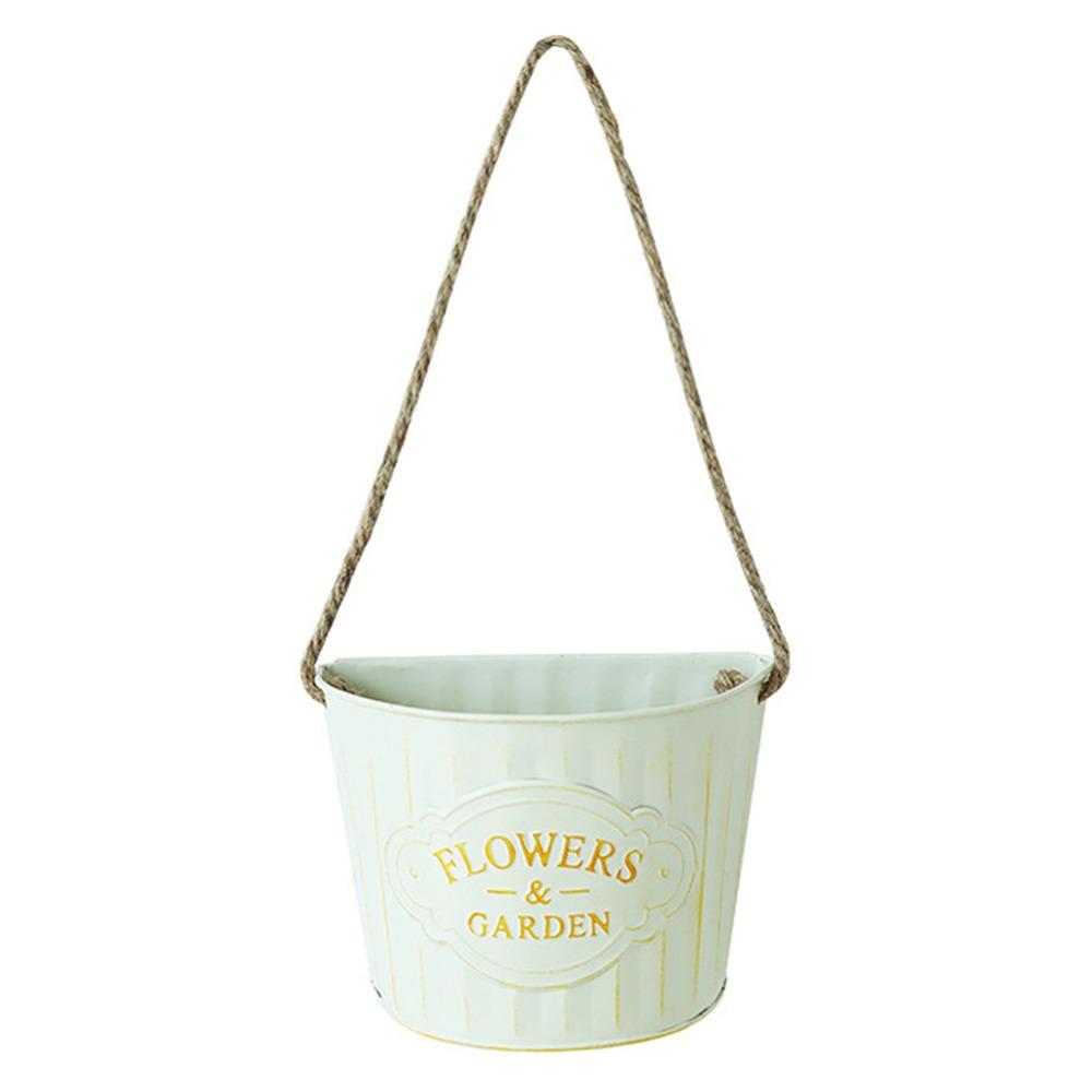 

Синий Белый Настенный Подвесной Цветочный Горшок Железное Искусство Цветочный Горшок Ретро Стиль Настенный Цветочный Контейнер белый