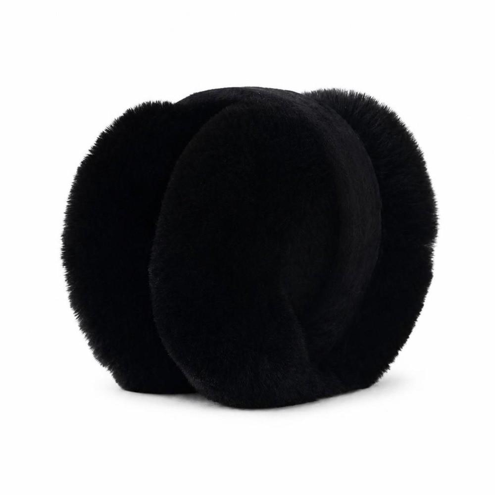 Foldable Plush Ear Warmers Thermal Lining Winter Ear Muffs Fuzzy Fluffy Ear Covers For Women