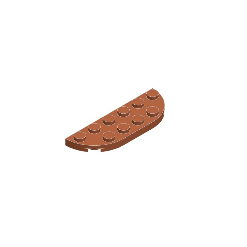 10PCS 18980 Plate Round Corner 2 x 6 Double Block Moc Color Compatible with Brick DIY Children's Toy Assembly