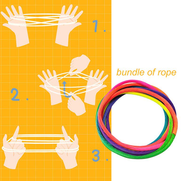 Buy Entertainment Cradle String Hand Finger String Toy Supplies Rainbow