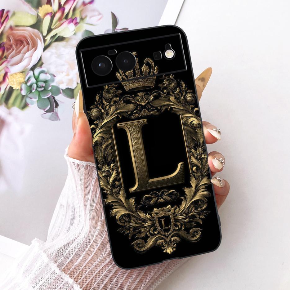 For Google Pixel 6A Case Pixel6 Pro Stylish Crown Letters Cover Soft TPU Phone Case For Google Pixel 6 Pro Pixel6A Fundas Bumper
