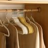 Flocking Hangers Plastic Non-Slip Clothes Support Adult Multi-Functional Wardrobe Storage Clothes Hanging Seamless Household Drying Hangers
