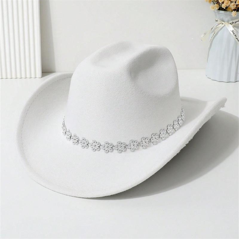 Western cowboy hat, high-quality woolen fabric, suitable for European and American festivals, parties, and stage performances, unisex, simple and