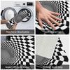 3D Checkered Swirl Trap Doormat Mat Anti-Slip Geometric Vortex Illusion Bathroom Kitchen Toilet Rug Carpet 40*60cm