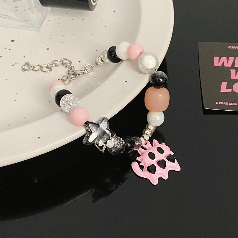 Cute Cartoon Cat Beaded Bracelet For Women Girls Versatile Exquisite Bracelet Sweet Bracelet Jewelry Accessories Gifts