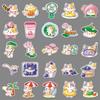 50 Summer Kitten Doodle Stickers Cartoon Cute Creative Decorative Water Cup Mobile Phone Small Mochi Stickers