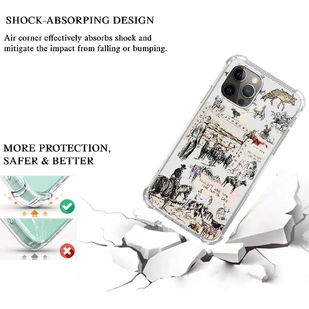 Vintage Cowboy Case Compatible with iPhone 16 Pro, Wild West Country Case for iPhone 16 Pro, Cool TPU Bumper Phone Cover Case