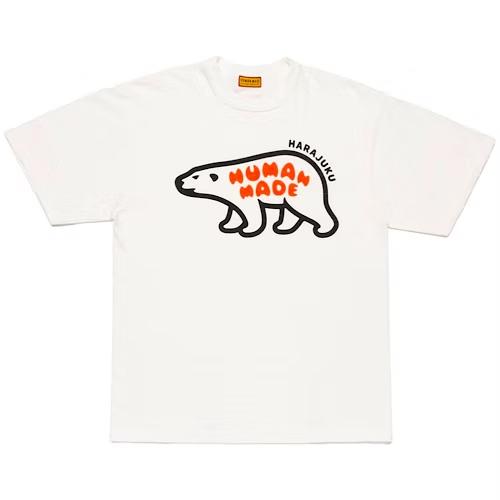 HUMAN MADE Stores Exclusive Animal Graphic T-Shirt Harajuku Polar Bear White XXL