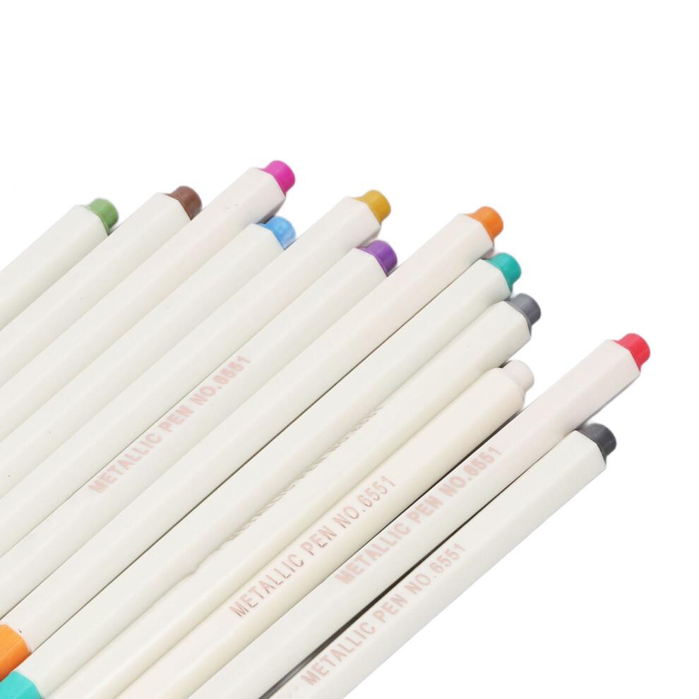 24Pcs Metallic Marker Pens 24 Colors for Art, Scrapbooking, Crafting