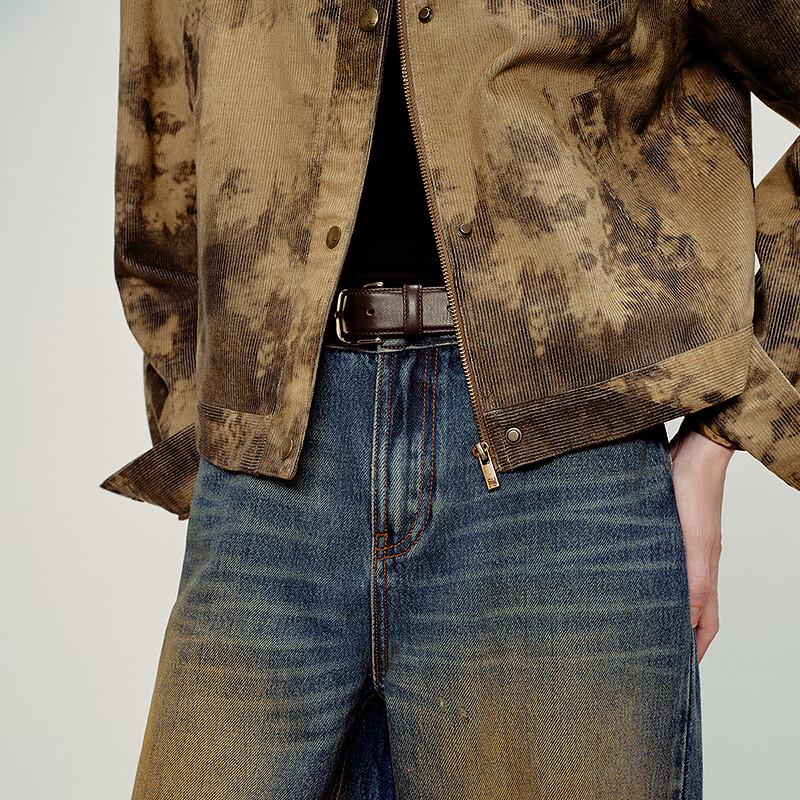 Damen Retro Batik Cordjacke