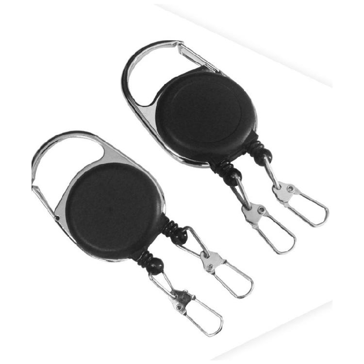 Spring Reinforced Retractable Handle Mark Holder Twin Clip Design 25g ABS Component For Hiking Work Safety