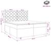 Box Spring Bed with Mattress Black 200 X 200 Cm Fabric