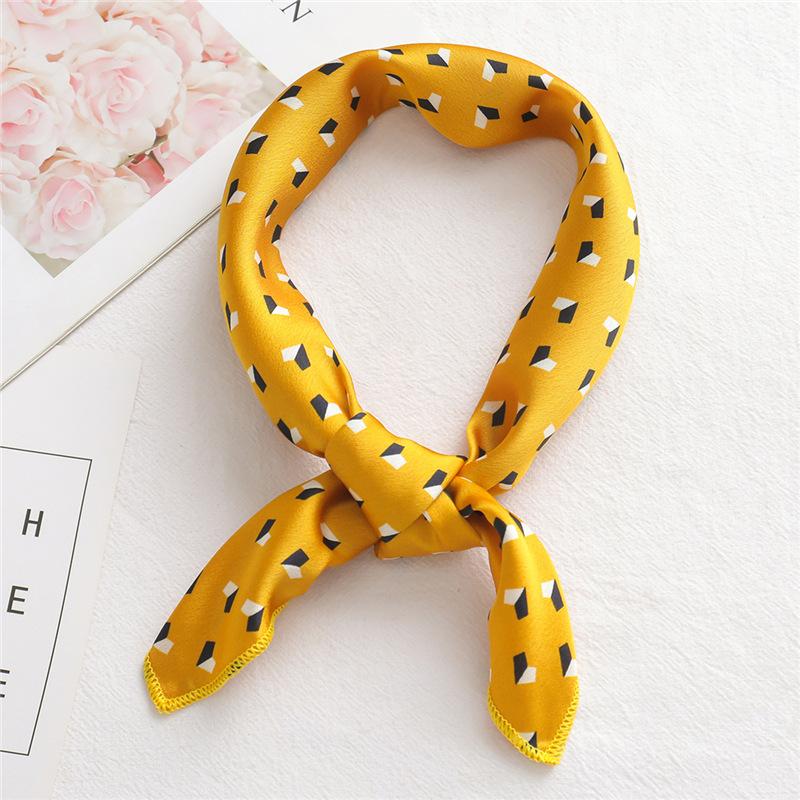 50 * 50cm Sciarpe di seta primaverili e autunnali Decorazione versatile Sciarpe quadrate professionali Protezione del collo Borsa legante