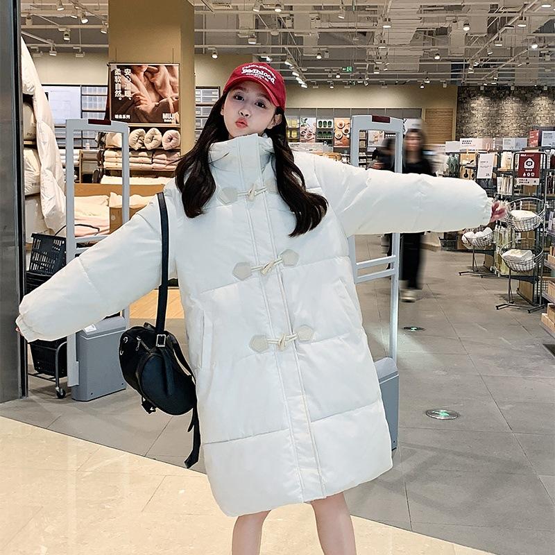 Custard Horn Button Down Cotton Jacket Women's 2025 New Winter Korean Cotton Jacket Padded Jacket Thickened Jacket