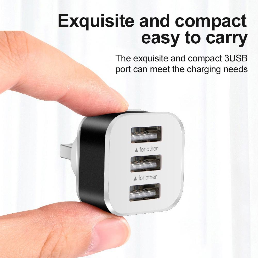 High Speed USB HUB 3 Ports Splitter Charging Cable Adaptor Charger ZH