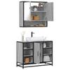 2 Piece Bathroom Furniture Set Grey Sonoma Particleboard