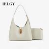 Simple Large-Capacity Portable Tote Bag Female Soft Leather Texture Casual Underarm Bag Trendy Fashion One-Shoulder Mother @
