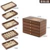 High-end walnut pattern jewelry box, large-capacity five-layer storage box, light luxury divided drawer jewelry box