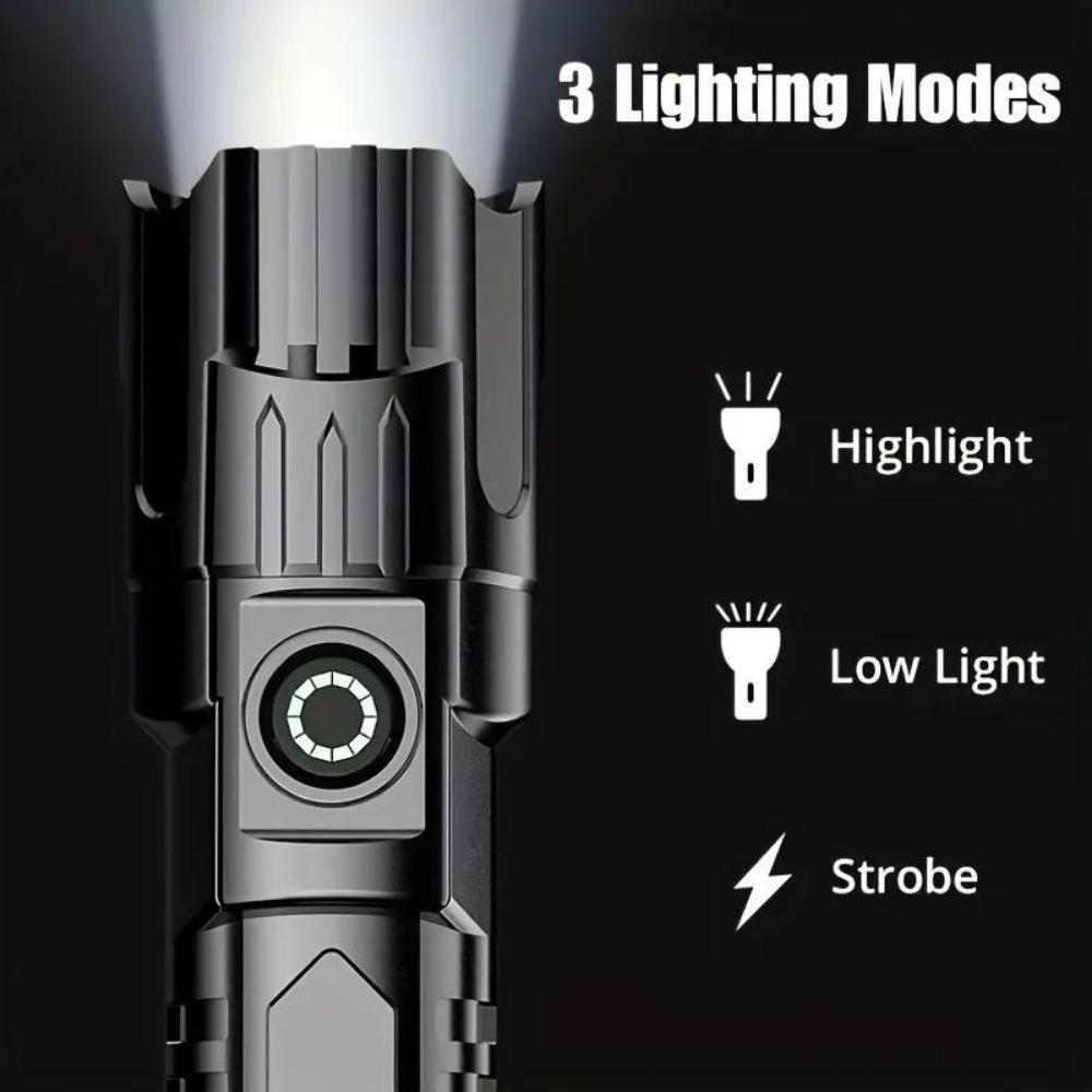 60W Super Powerful LED Flashlight Zoom LED Torch Built-in Battery USB Rechargeable Waterproof Lamp Ultra Bright Lantern