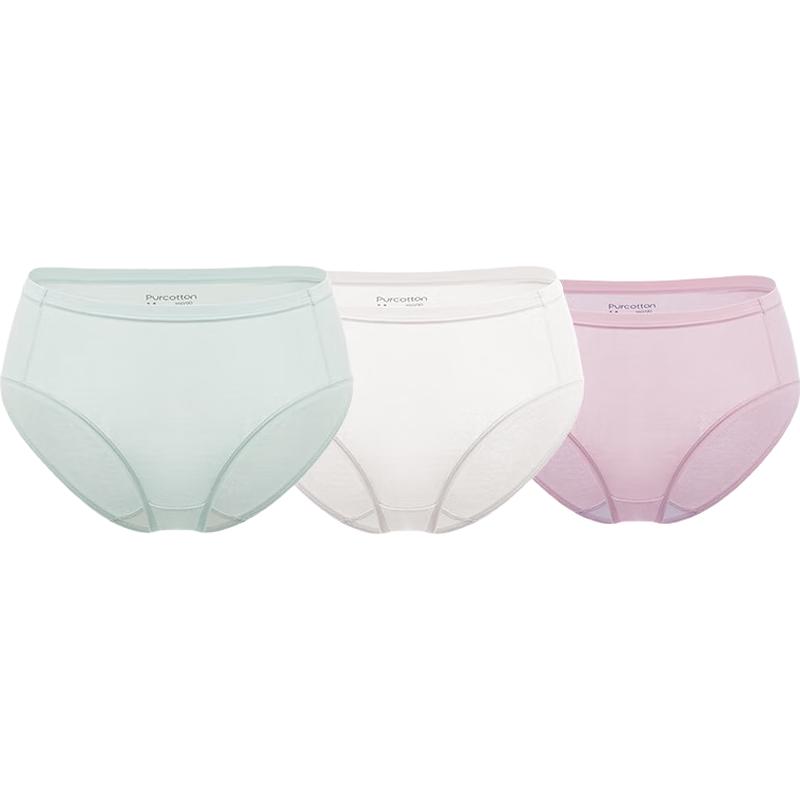 

PurCotton Women s Cotton Mid/High Waist Briefs 2XL