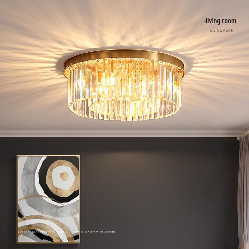 Modern Luxury Crystal LED Ceiling Lamp for Living Room, Bedroom, Study, or Restaurant