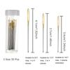 30pcs 3.4cm 3.7cm 4.1cm Embroidery Cross Stitch Needles Hand Sewing Needles Gold Eye  With Threaders Home DIY Sewing Accessories