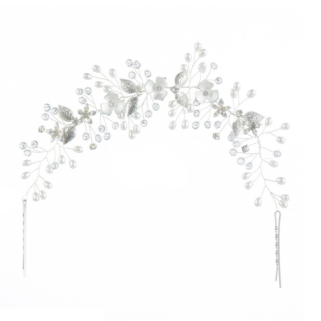 Heavy industry crystal pearl hairband light luxury high-end bridal headwear women's fashion new wedding hairband