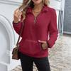 Women's Fall Hooded Sweatshirts Long Sleeve Half Zip Cropped Hoodies Pullover Winter Fashion Clothes